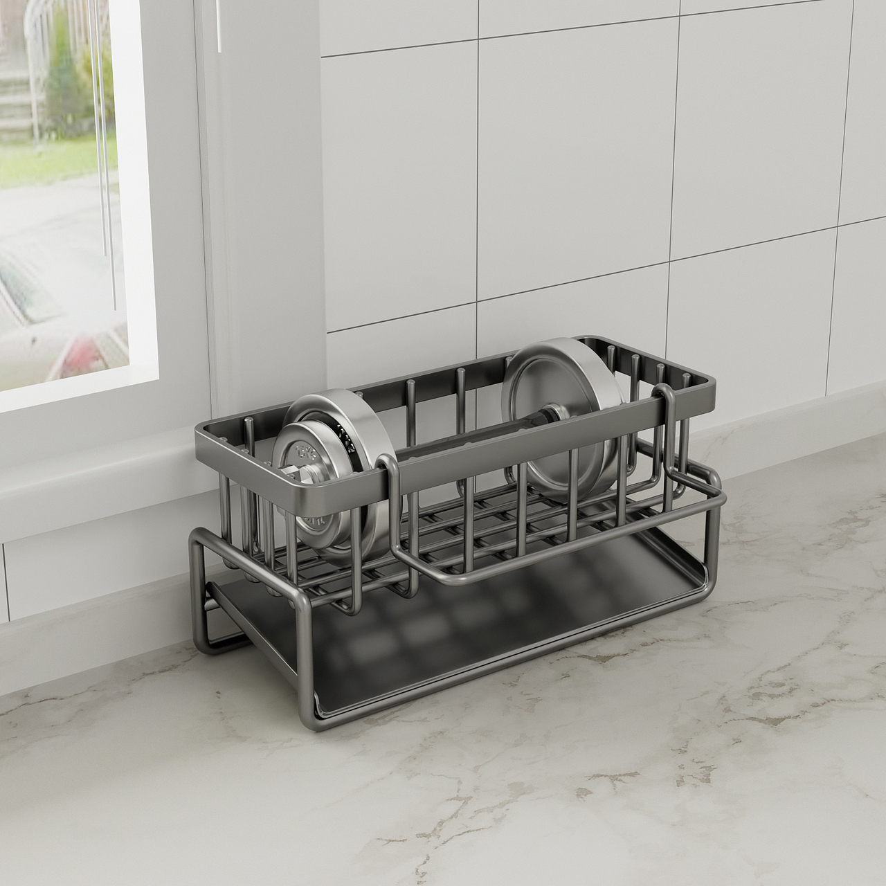 工作渲染节选——灰色沥水架