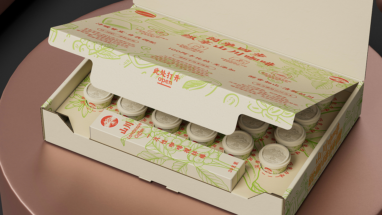 山川咖啡 | 挂耳咖啡包装设计 | 口味六合一礼盒