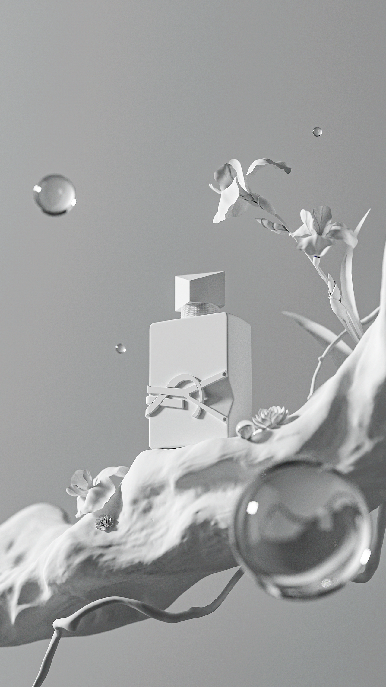 化妆品，酒类产品渲染