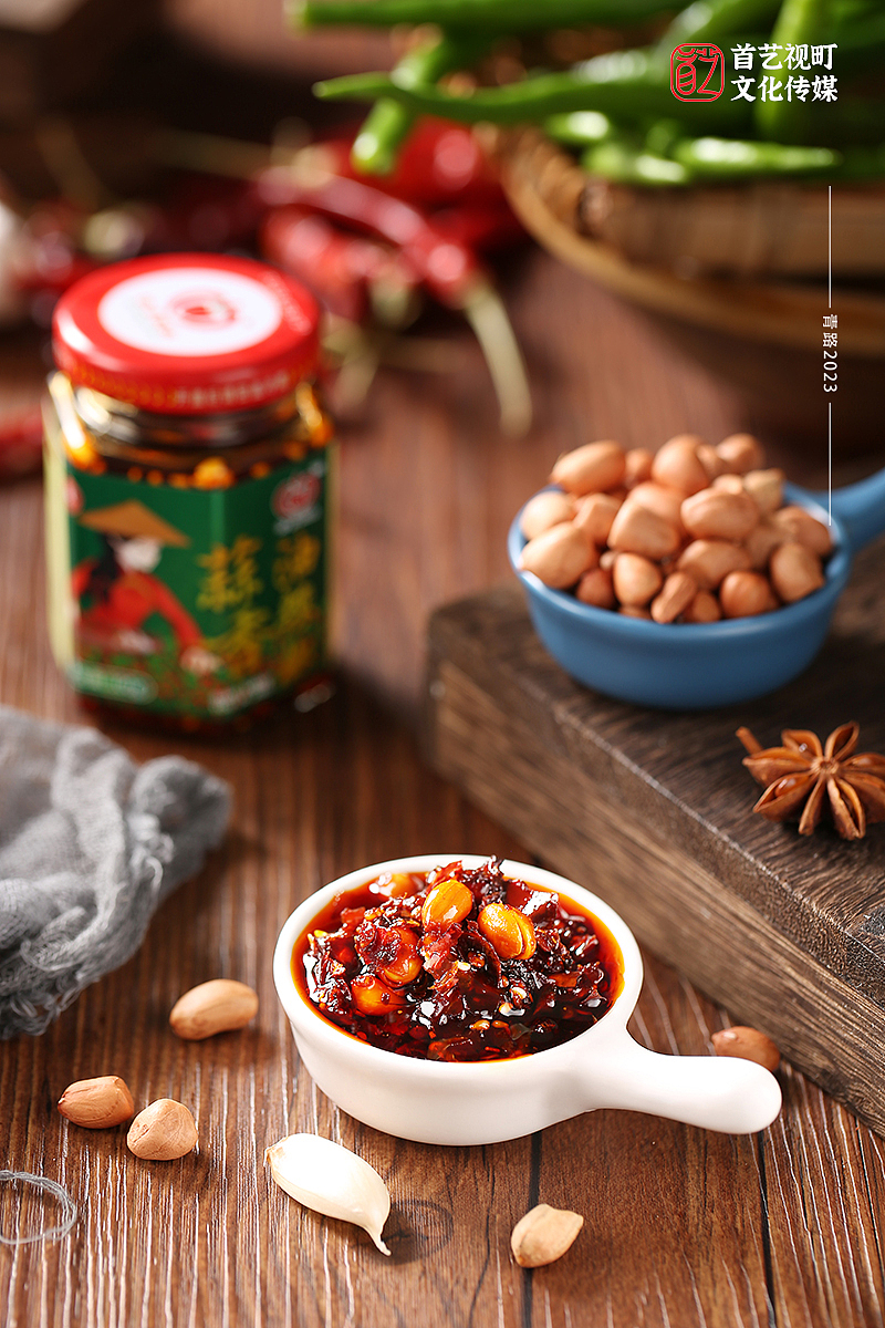 美食摄影 | 蒜香油辣椒 贵州遵义虾子名优特产