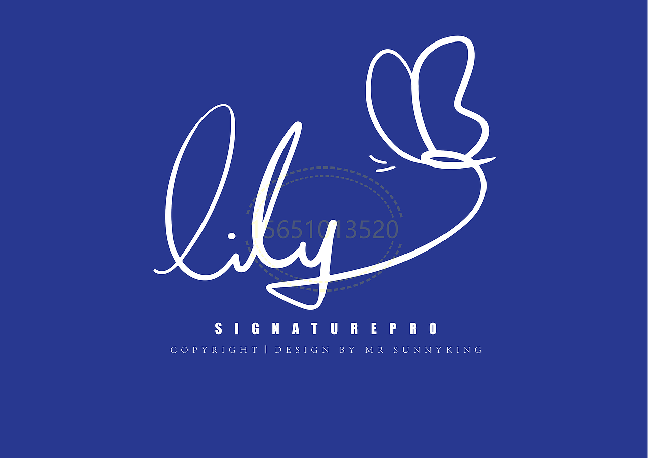 手写英文卡通签名丨南京孙老师丨版权作品丨华夏名流