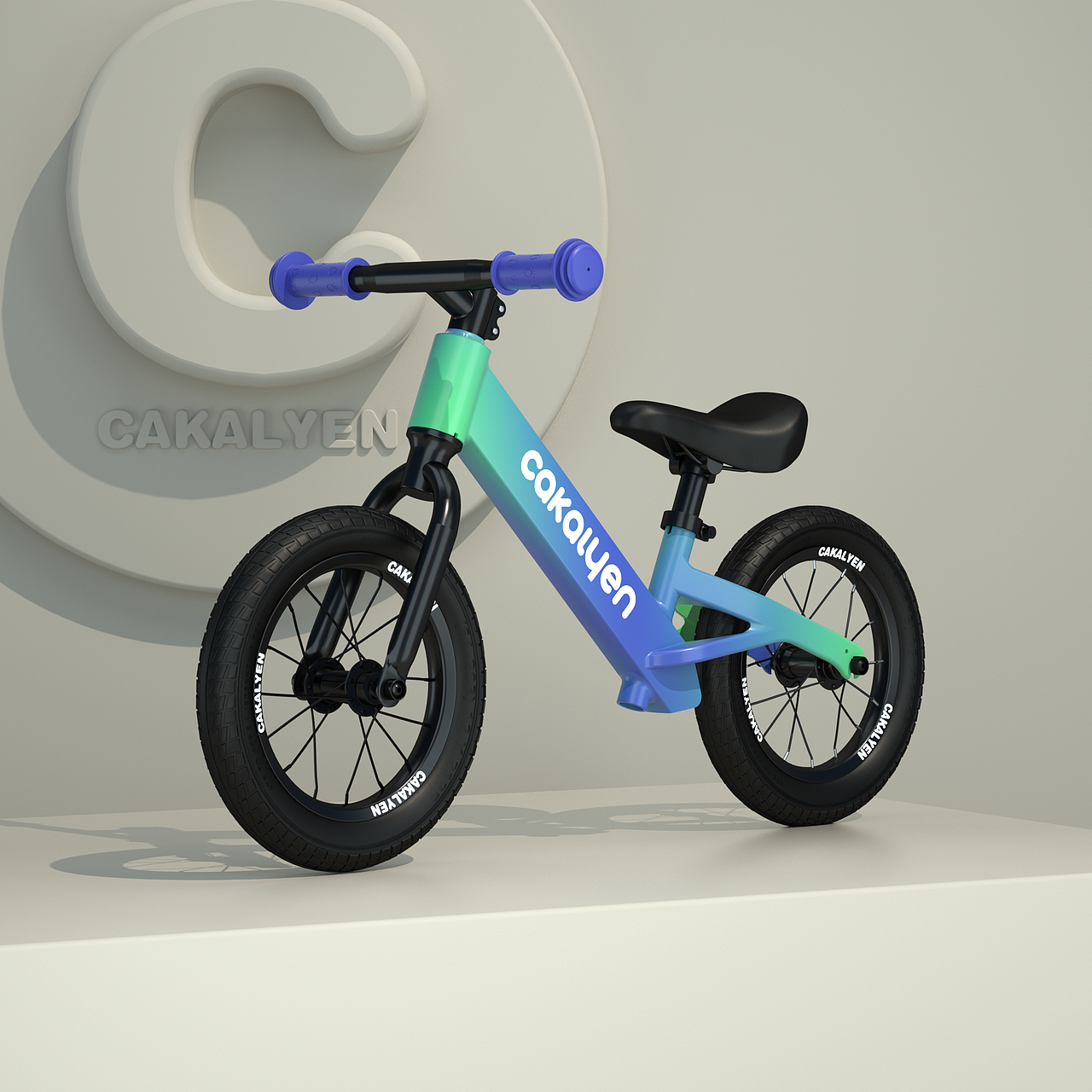 儿童平衡车三维动画