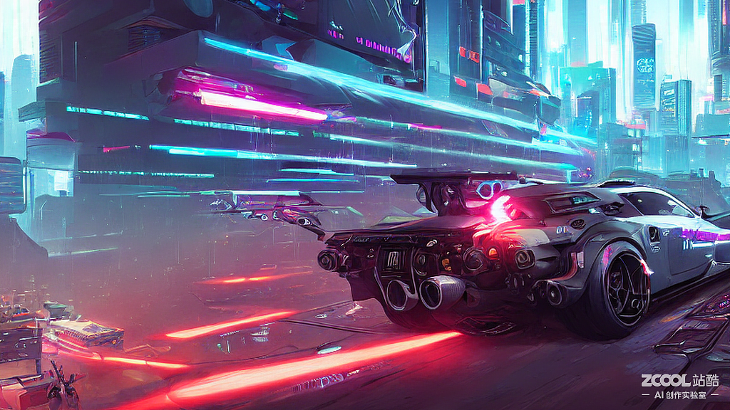 赛博朋克赛车系列（图ZMzE4NDg0MDg0） - AI作品 - 站酷设计师小何不设计原创素材 - 站酷ZCOOL