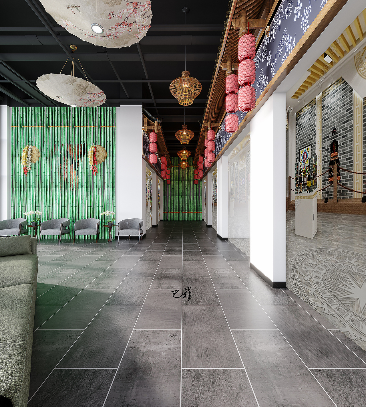 中餐厅|酒店大厅过道|非遗文化展厅|氛围升腾 久违烟火（图ZMzIyMTQwMzQ0） - 酒店餐饮设计 - 站酷设计师Z94144900原创素材 - 站酷ZCOOL