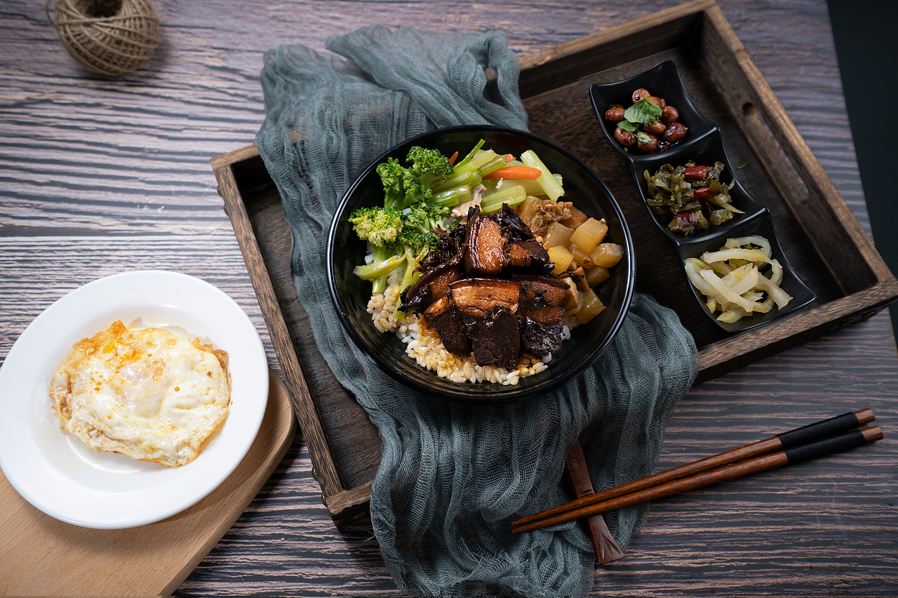 套餐饭，盖浇饭，盖饭，摄影