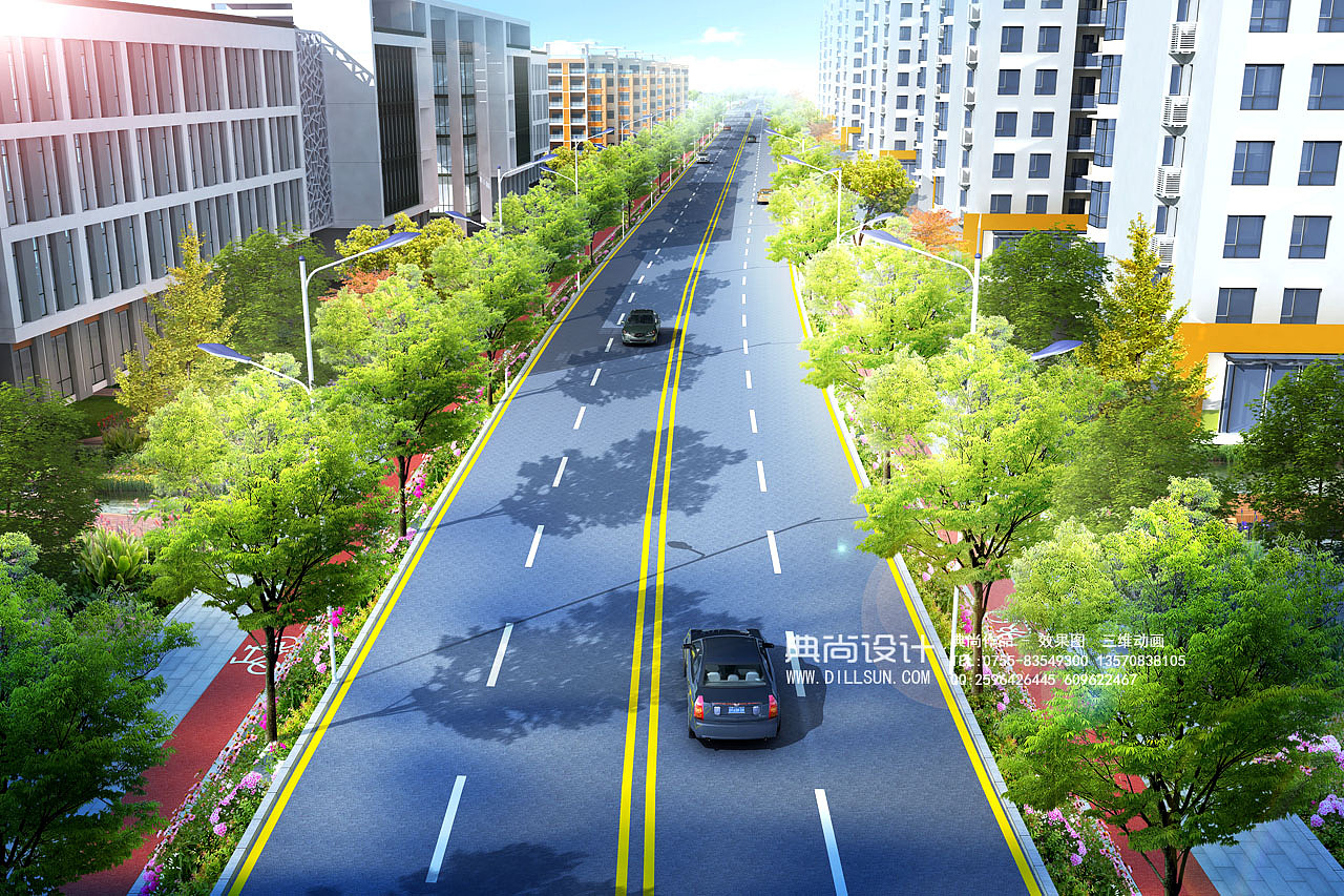 道路街边小品效果图2