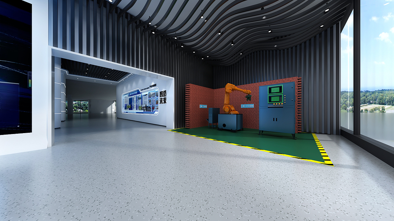 职业技术学院实训展厅（图ZMzIzNDc1NzMy） - 展陈设计 - 站酷设计师长安酒肆原创素材 - 站酷ZCOOL