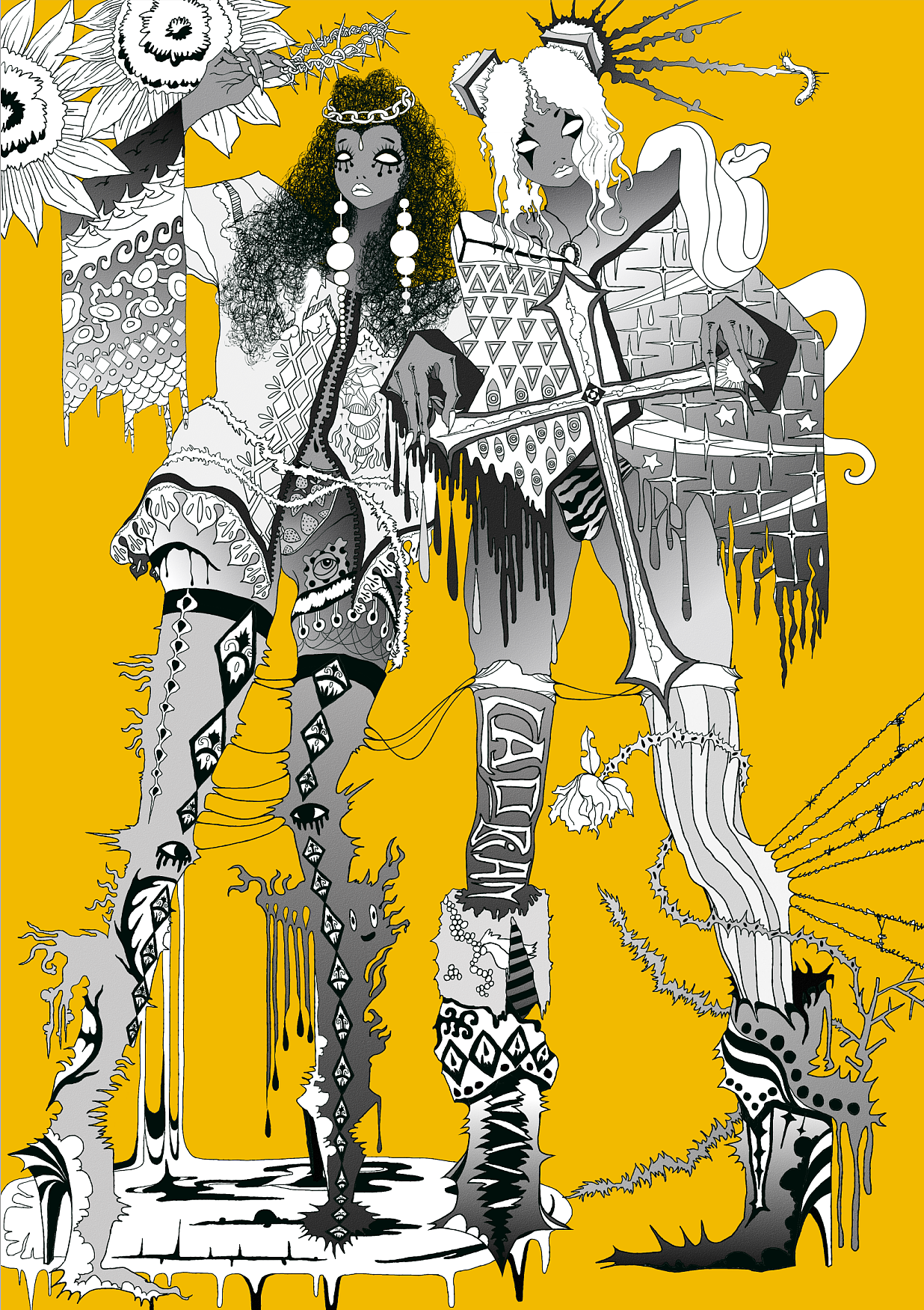 恶之花（图ZMzE5NzQzNTQ4） - 艺术插画 - 站酷设计师老边胶泥座人原创素材 - 站酷ZCOOL