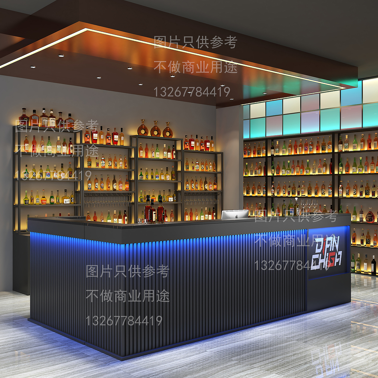 3dmax工装吧台收银台建模渲染作品效果图（家具家居）（图ZMzYyMTkxMjEy） - 生活用品 - 站酷设计师咖啡猴原创素材 - 站酷ZCOOL