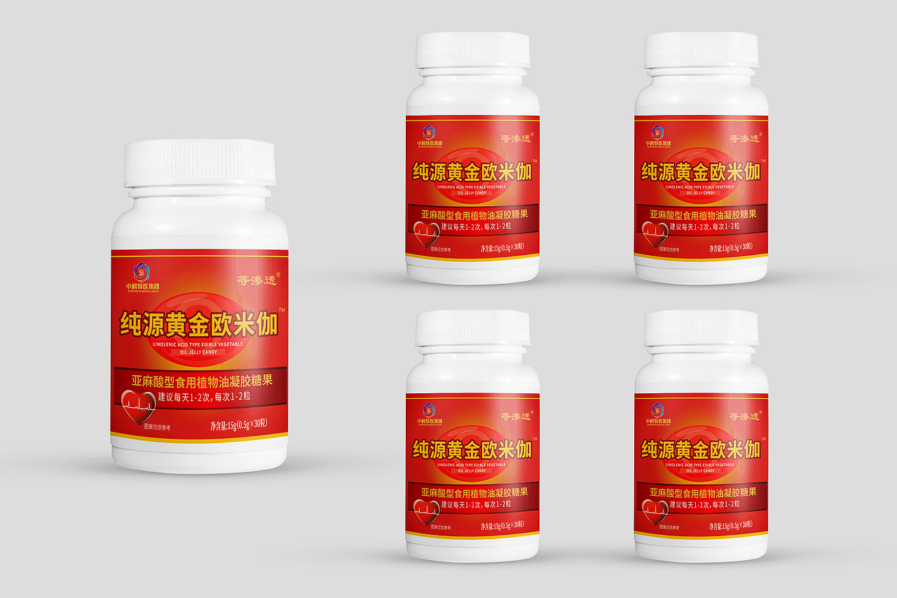 保健食品 凝胶糖果 黄金欧米茄 已商用（图ZMzA4MzE3MTQ4） - 包装 - 站酷设计师彩腾包装设计原创素材 - 站酷ZCOOL