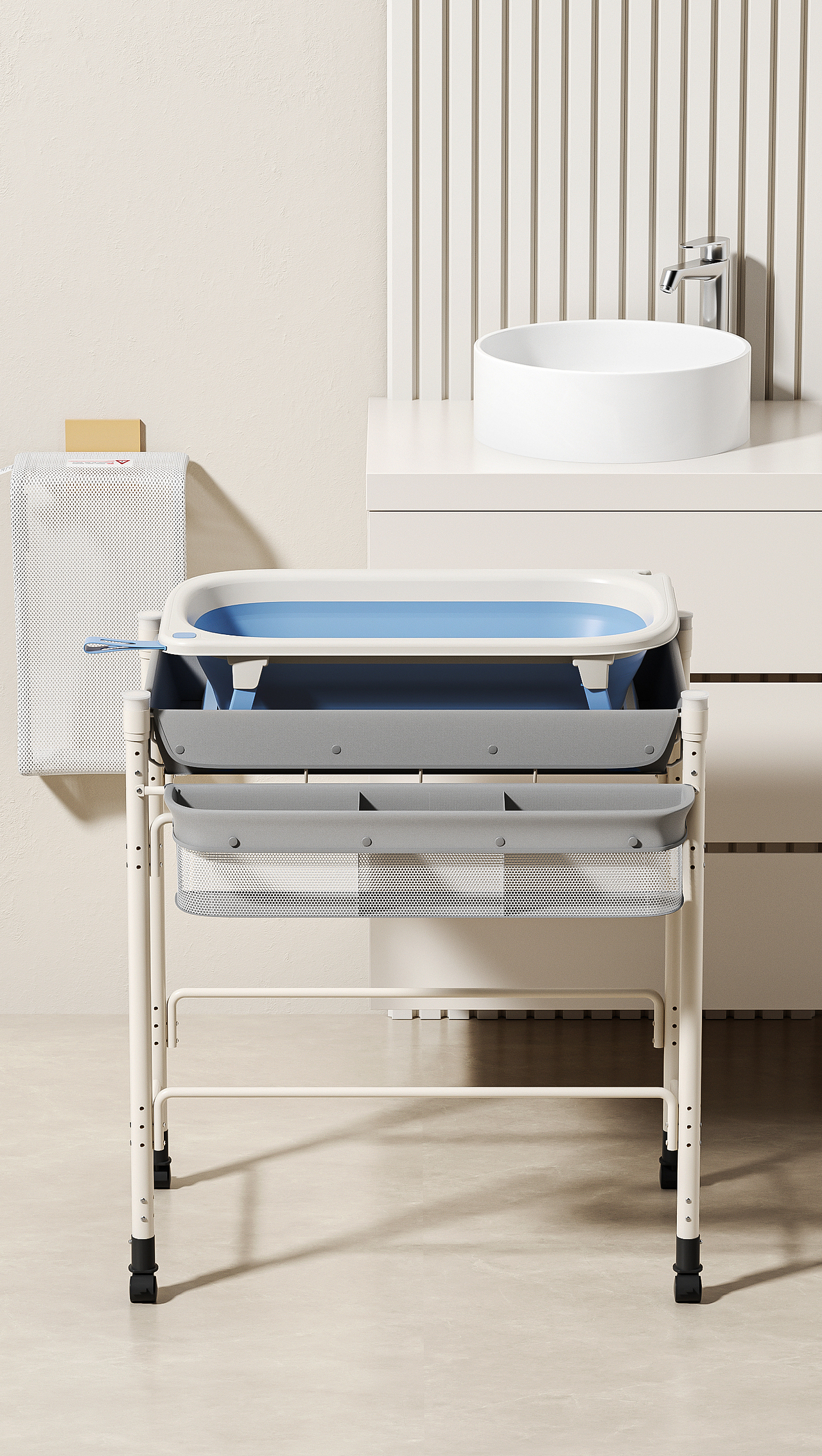 室内产品婴儿护理台渲染