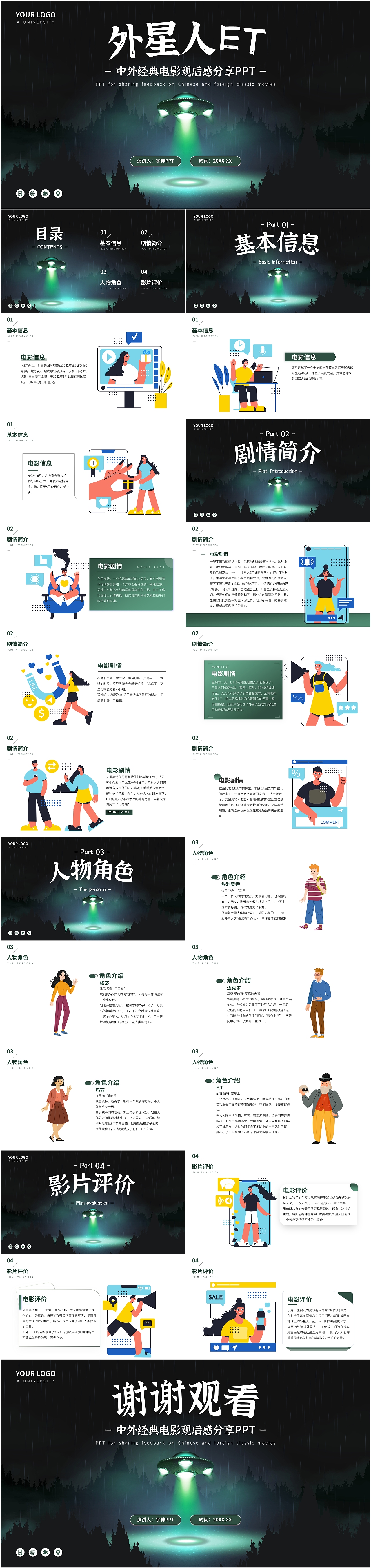 外星人ET经典电影观后感分享PPT（图ZMzYzOTI1MjA4） - PPT/Keynote - 站酷设计师宇神PPT原创素材 - 站酷ZCOOL