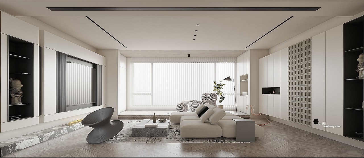 现代简约黑白设计风格（图ZMzUyNDYyMDYw） - 家装设计 - 站酷设计师设计师可可原创素材 - 站酷ZCOOL