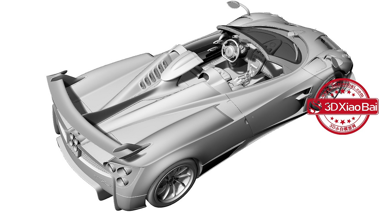 2021帕加尼·怀拉三色超级跑车模型（图ZMzM2ODc3MjA0） - 机械/交通 - 站酷设计师3D小白原创素材 - 站酷ZCOOL