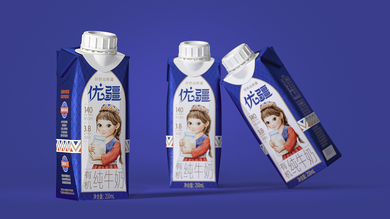 优疆牛奶包装