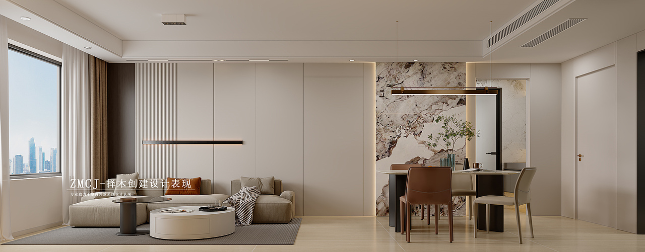 家装-现代客餐厅主卧干区