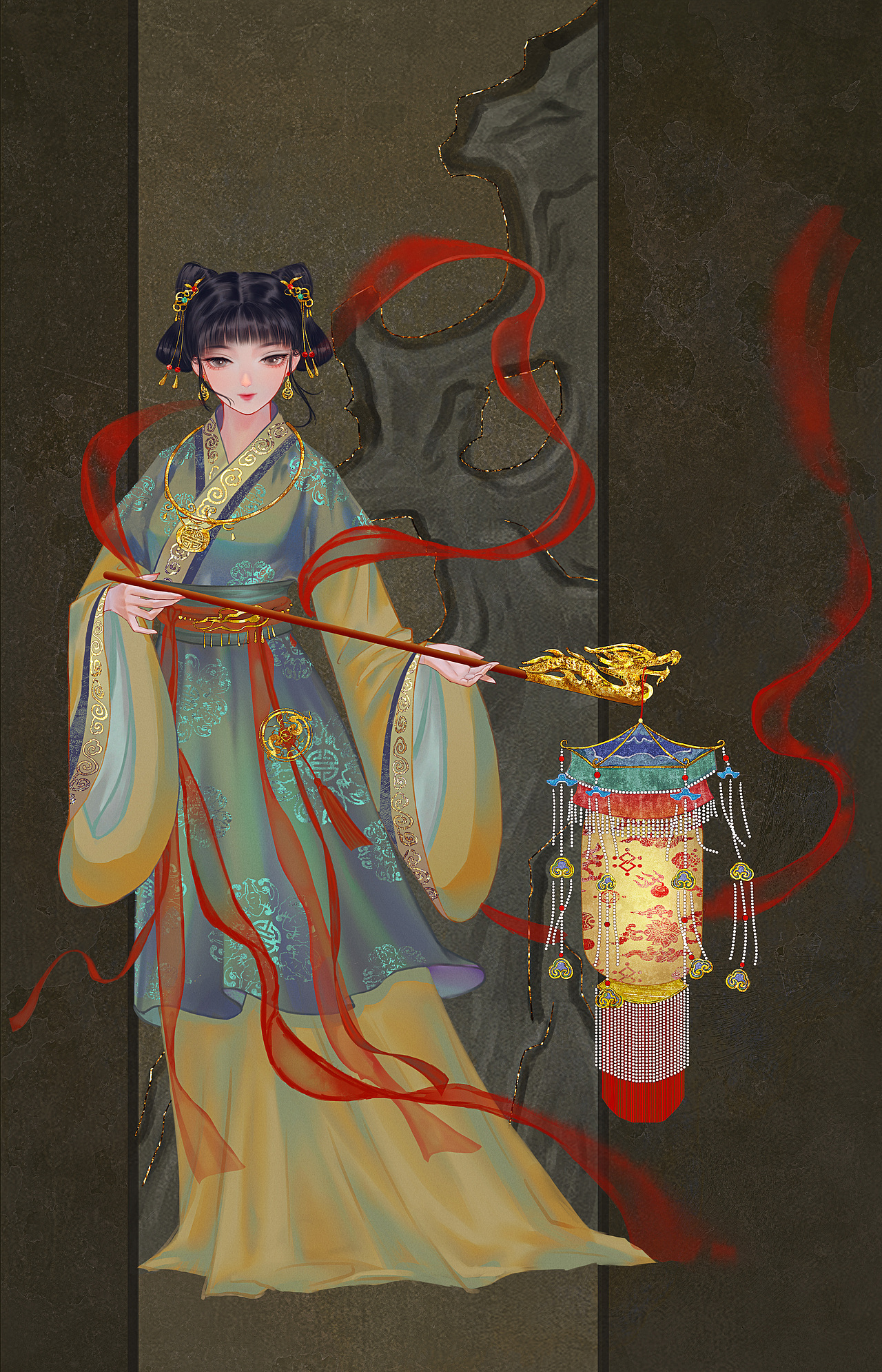 古风人物立绘插画——美人画卷系列（图ZMzU2OTYzNzg4） - 艺术插画 - 站酷设计师不语_长如醉原创素材 - 站酷ZCOOL