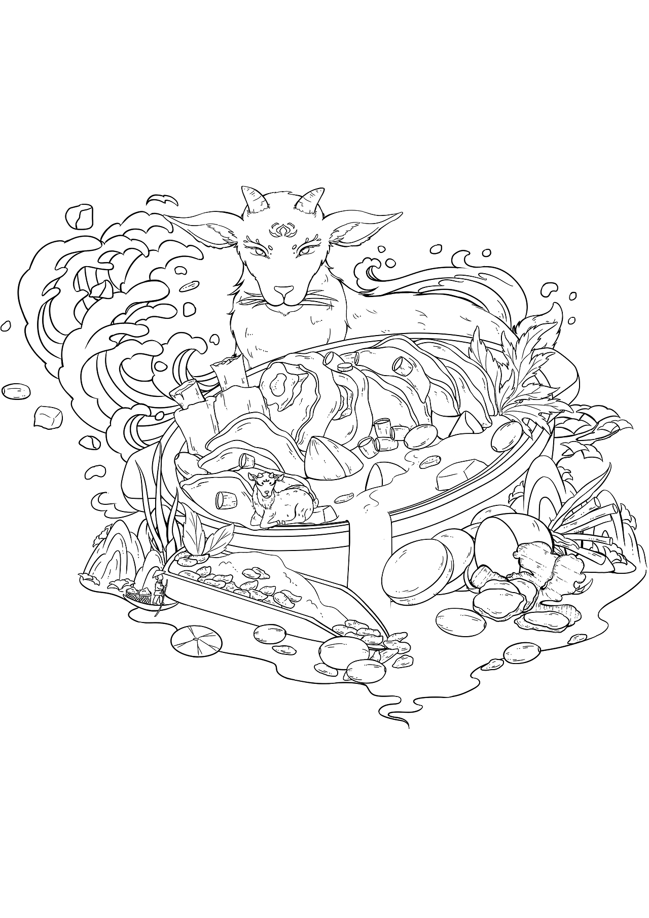 国潮风插画——风味羊肉汤（图ZMzAyNTYwMzAw） - 商业插画 - 站酷设计师月童yt原创素材 - 站酷ZCOOL