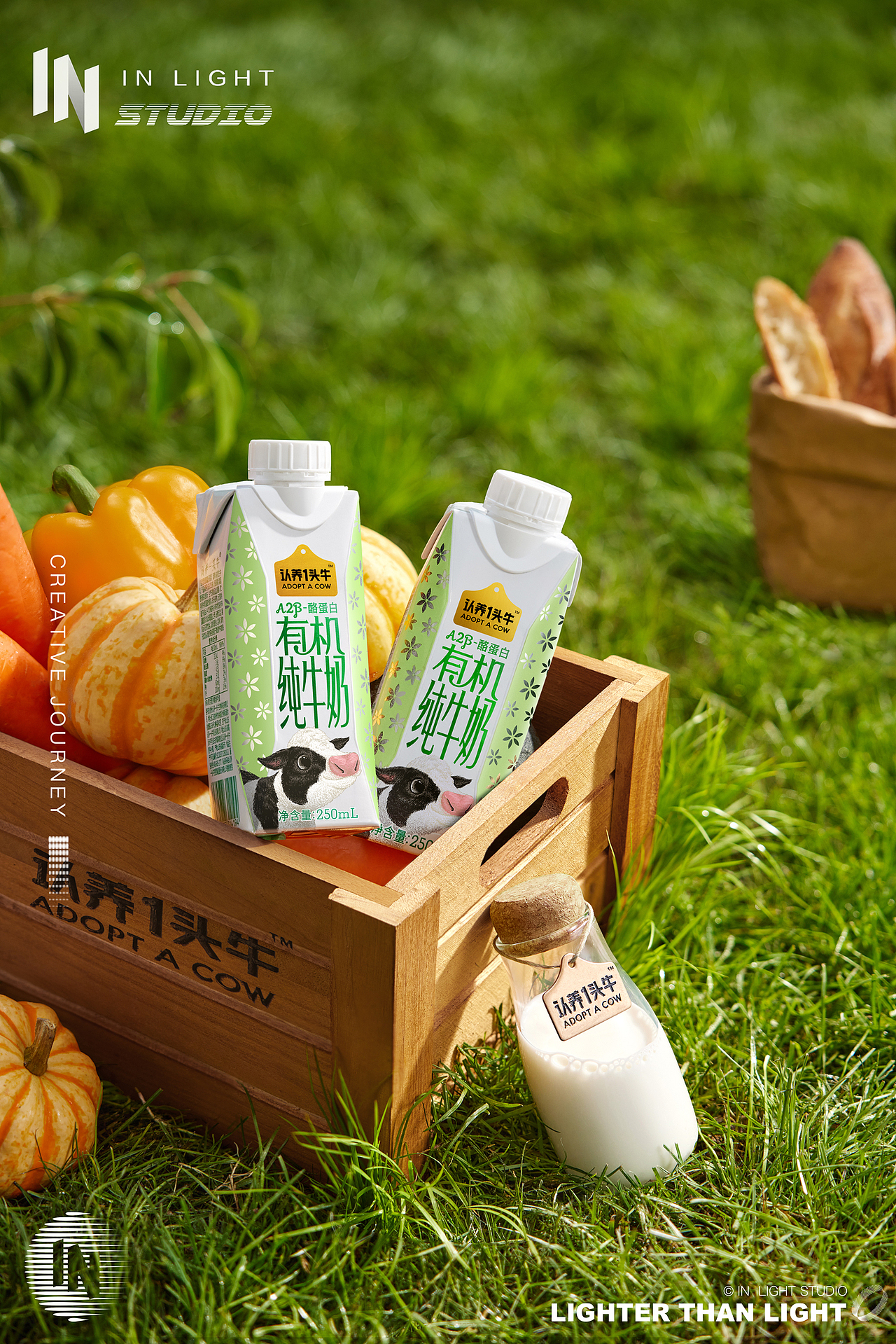 认养一头牛 ✖ INLIGHT | A2有机纯牛奶平面摄影