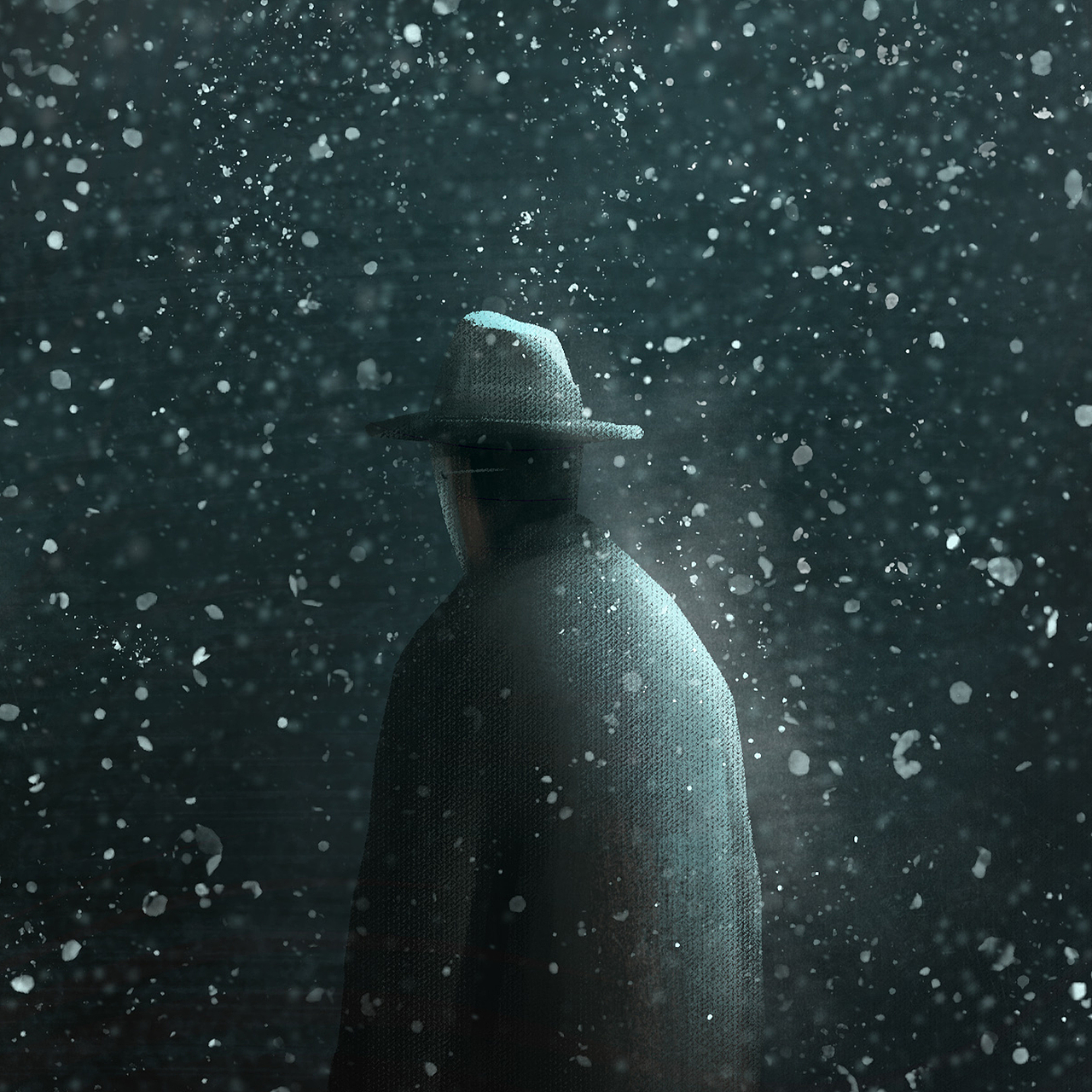 鲜花与面具——情绪氛围感艺术插画