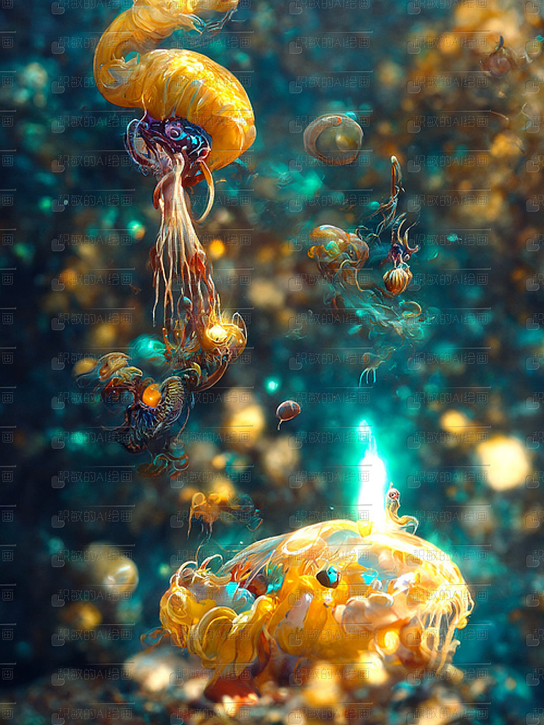 迷幻水世界·AI人工智能绘画艺术 #挑战一张封神#