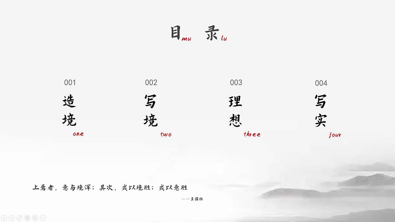 中国风ppt排版——淡雅简约干净