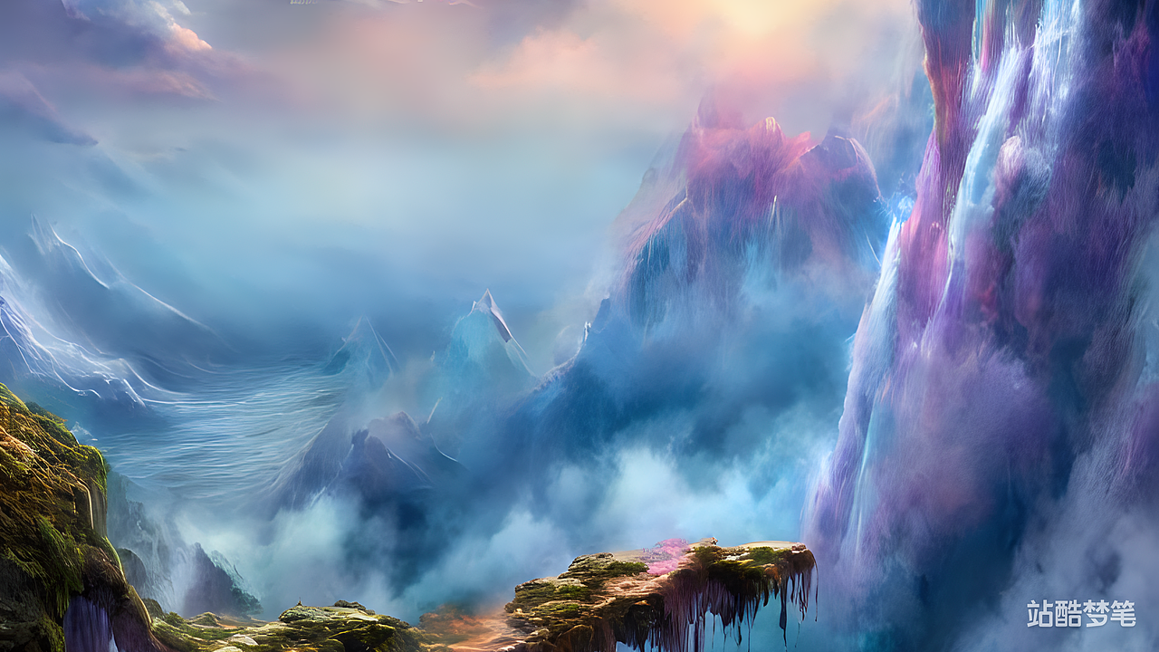#站酷梦笔#缥缈云峰（图ZMzI2NzUyODk2） - AI作品 - 站酷设计师星FH原创素材 - 站酷ZCOOL