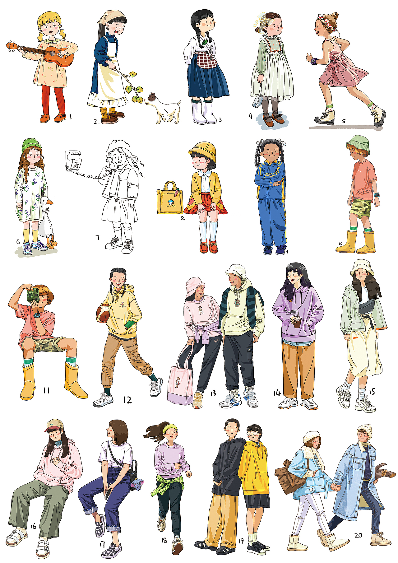 100个人物练习1（图ZMjk5MjQ1MDA0） - 创作习作 - 站酷设计师贝乐原创素材 - 站酷ZCOOL