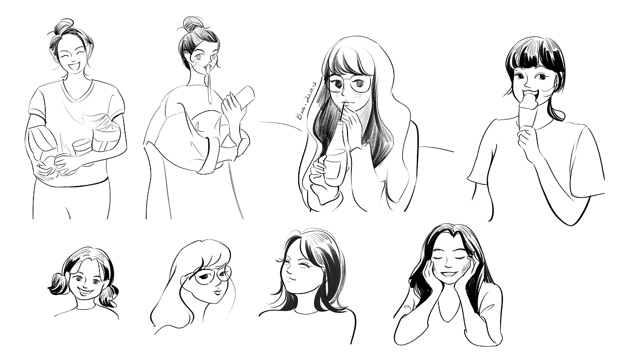 这一年画的一些速写