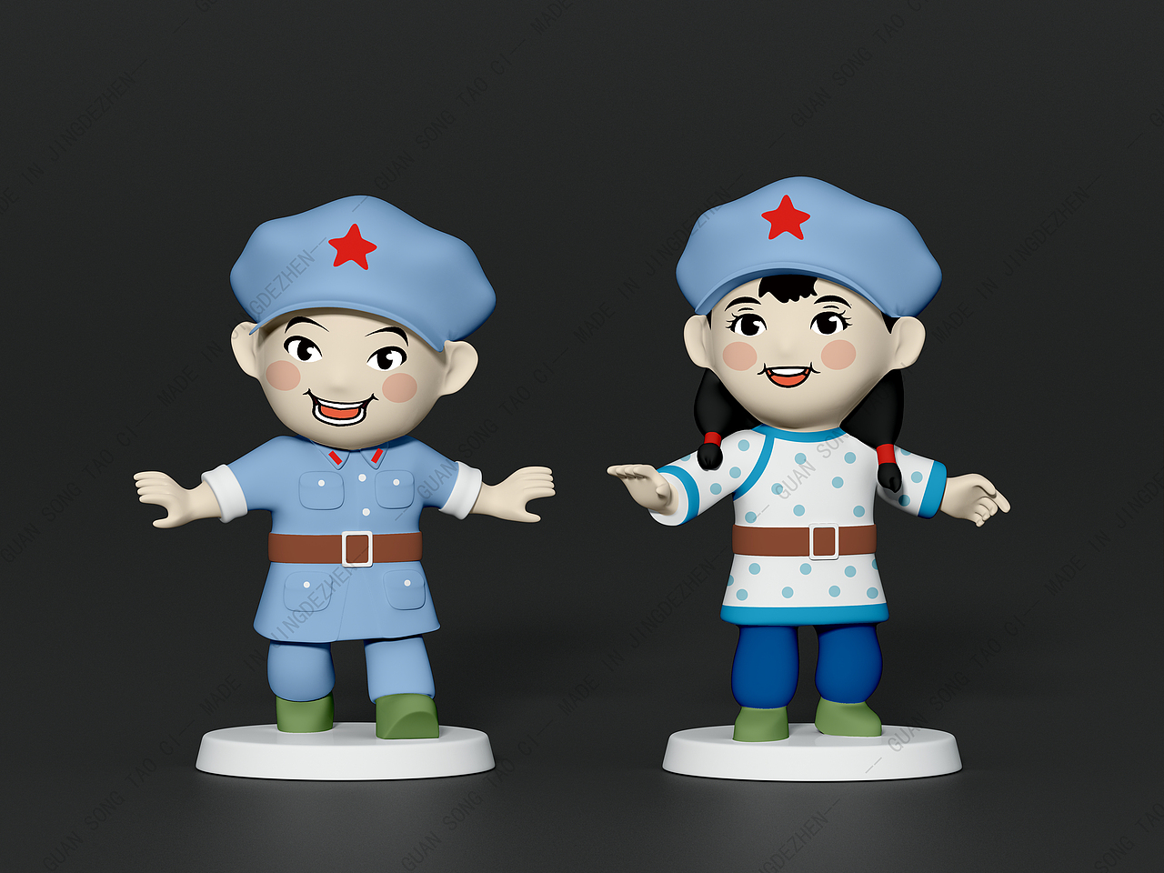 小红军雕塑建模