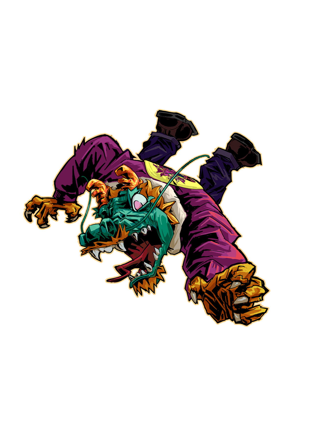 龙年贺图····23年摔了一跤 那摔得哪爬起来！（图ZMzYxNjQxOTA0） - 商业插画 - 站酷设计师呢了个老喃原创素材 - 站酷ZCOOL