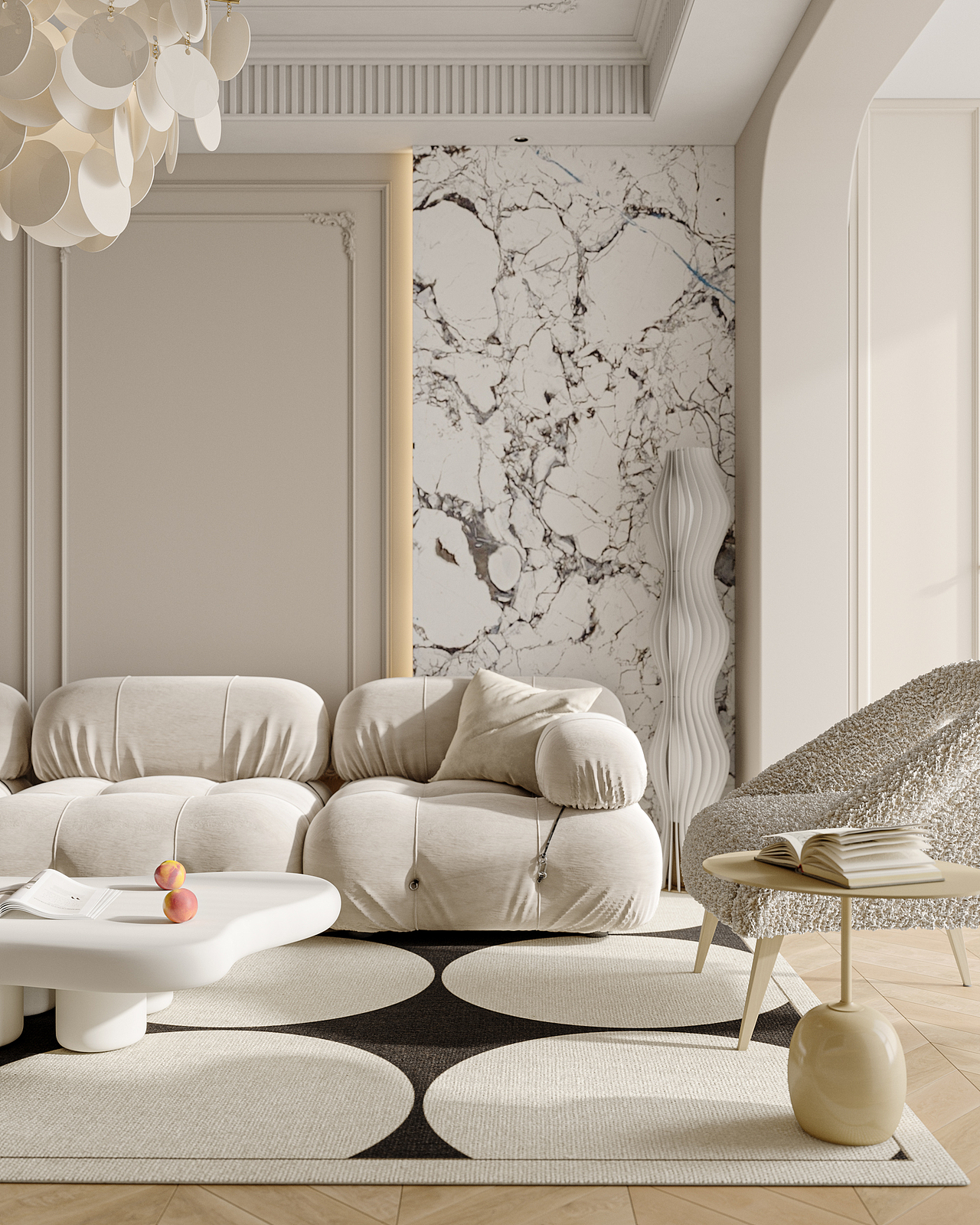 奶油风简约法式（图ZMzQyOTU0Mzg0） - 家装设计 - 站酷设计师小狗叫大花原创素材 - 站酷ZCOOL