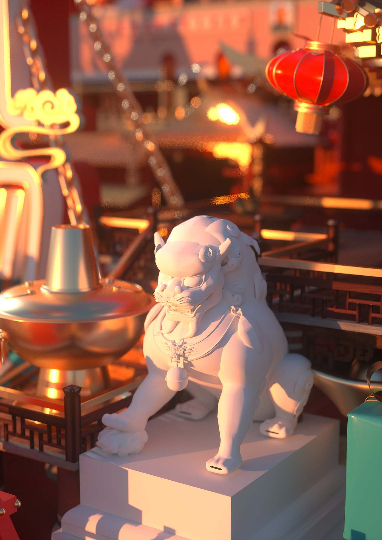 北京礼物——C4D国风视觉方案KV 海报 文创（图ZMzA4NzcxMDcy） - 商业插画 - 站酷设计师DAVE_Studio原创素材 - 站酷ZCOOL