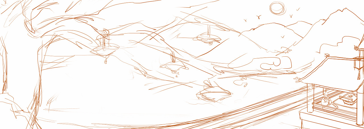 李煜梦词插画之《阮郎归·呈郑王十二弟》