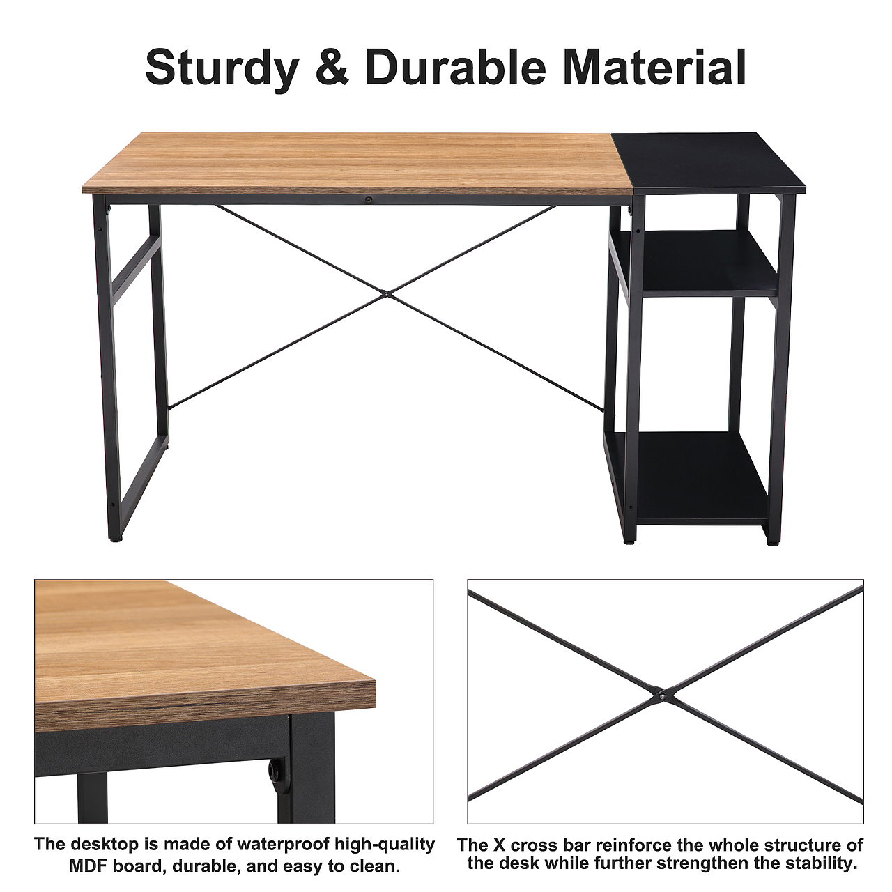 跨境电商作品展示-实拍家具-双拼写字桌