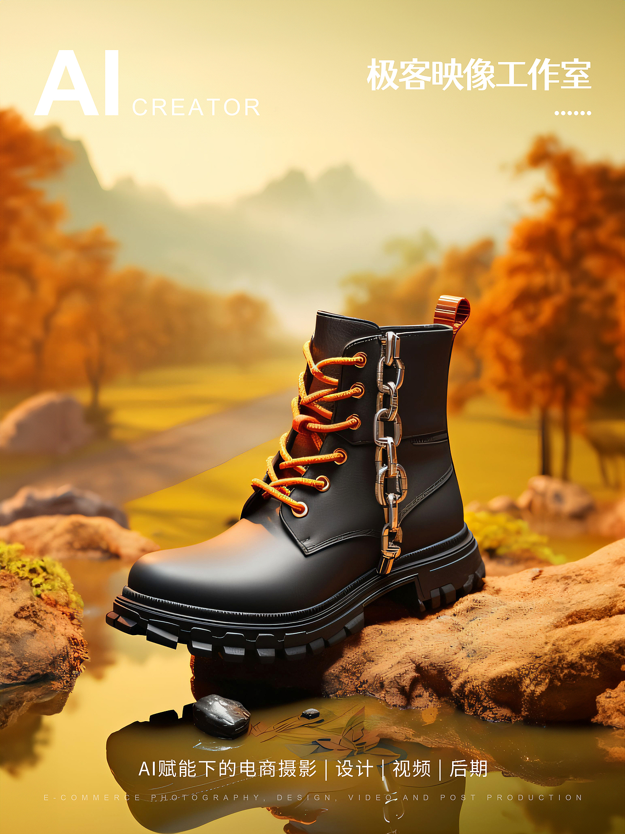 AI时代下的电商摄影设计,女鞋创意场景案例