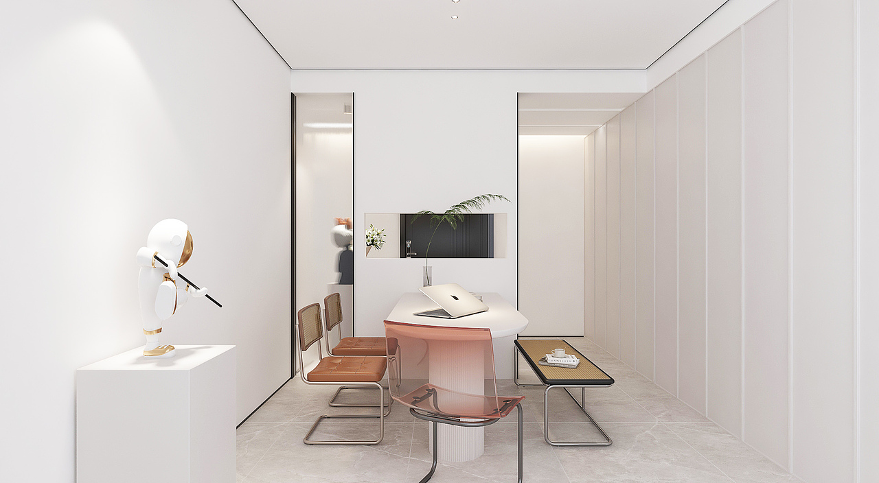 极简纯白色空间//不一样的客餐厅