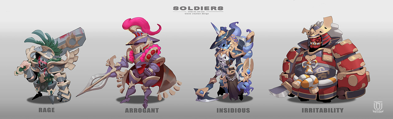 欧美卡通风格练习（图ZMzE0MDA4MzI0） - 游戏原画 - 站酷设计师UJONE原创素材 - 站酷ZCOOL