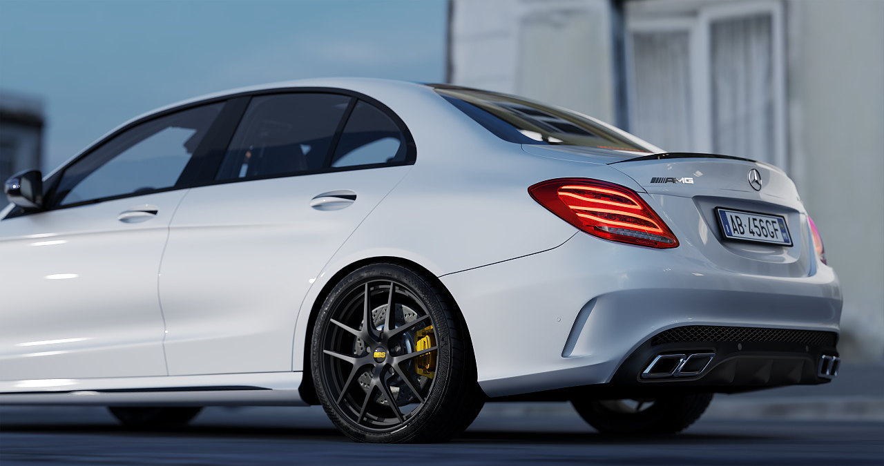 Blender-Cycles Benz C63渲染