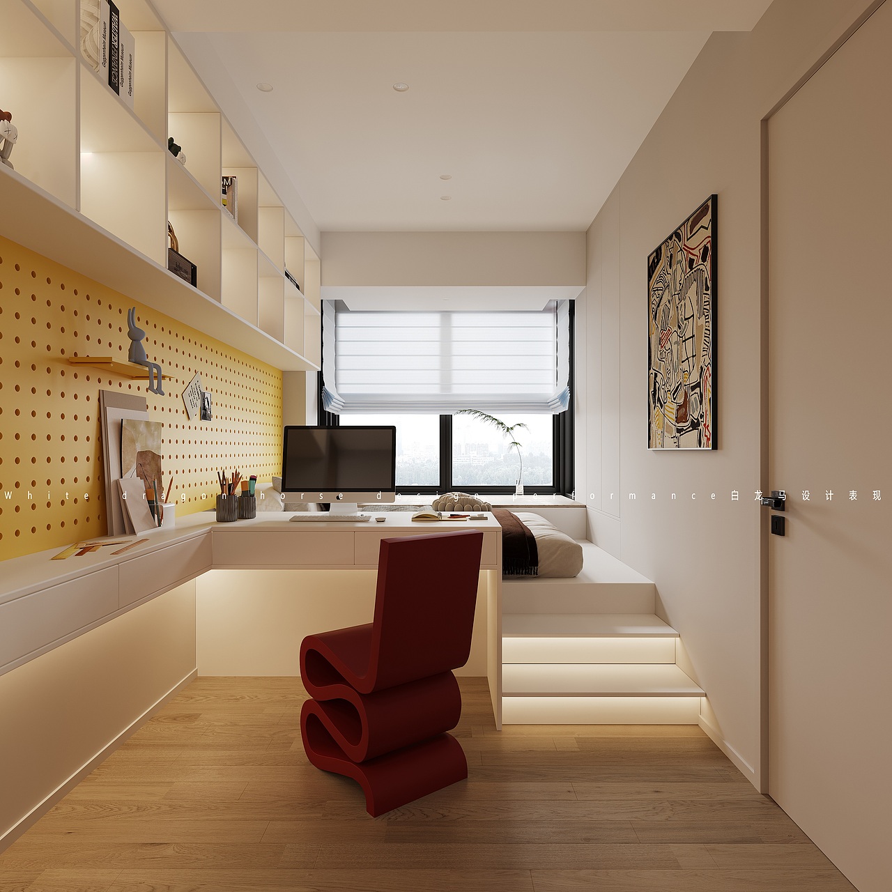 现代风格——白龙马效果图