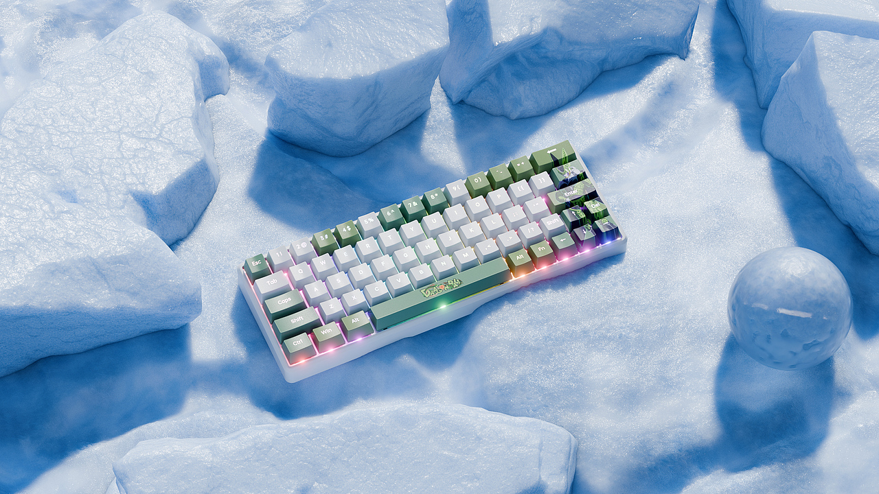 龙珠主题键盘渲染-blender