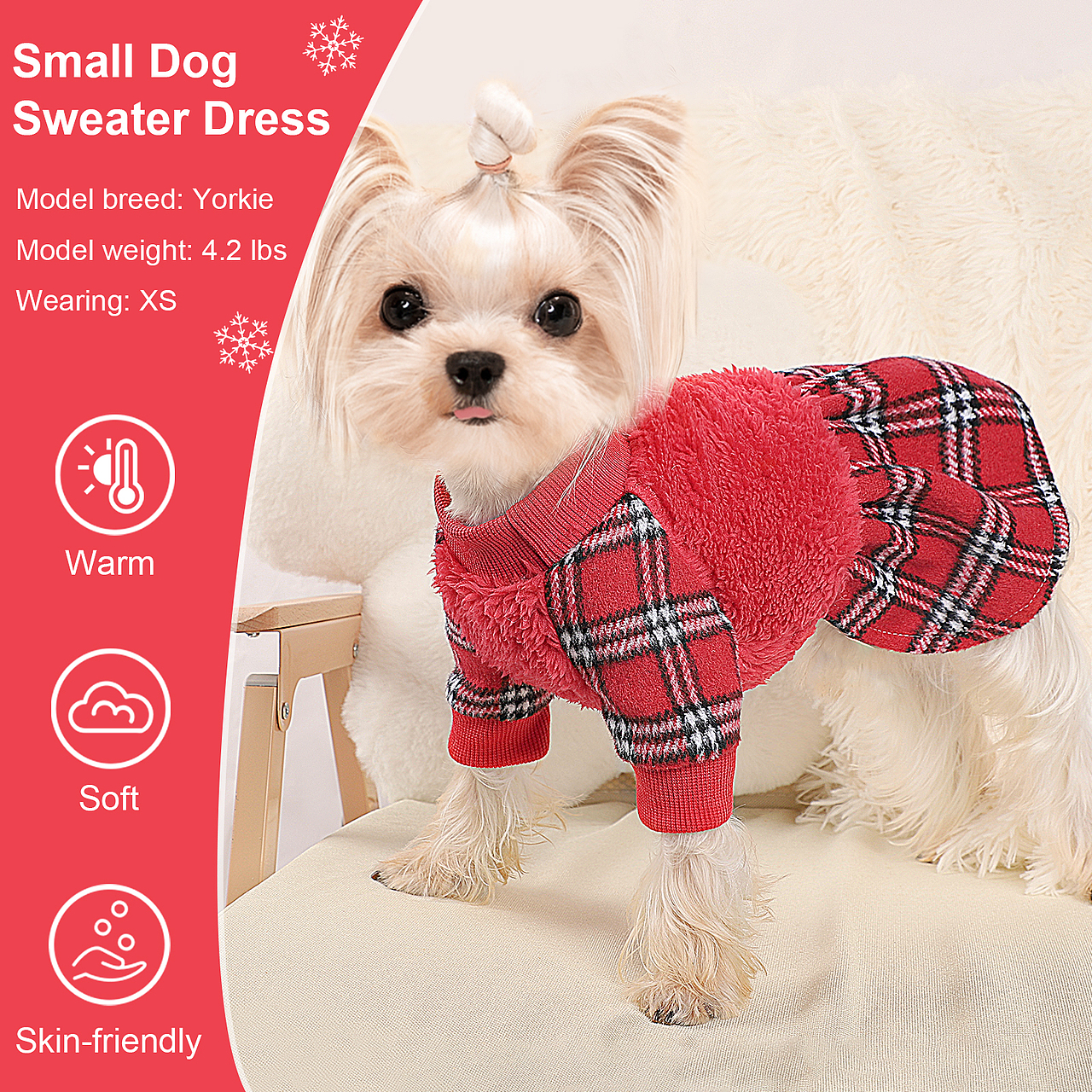 亚马逊宠物衣服狗狗衣服宠物服装狗狗裙子圣诞