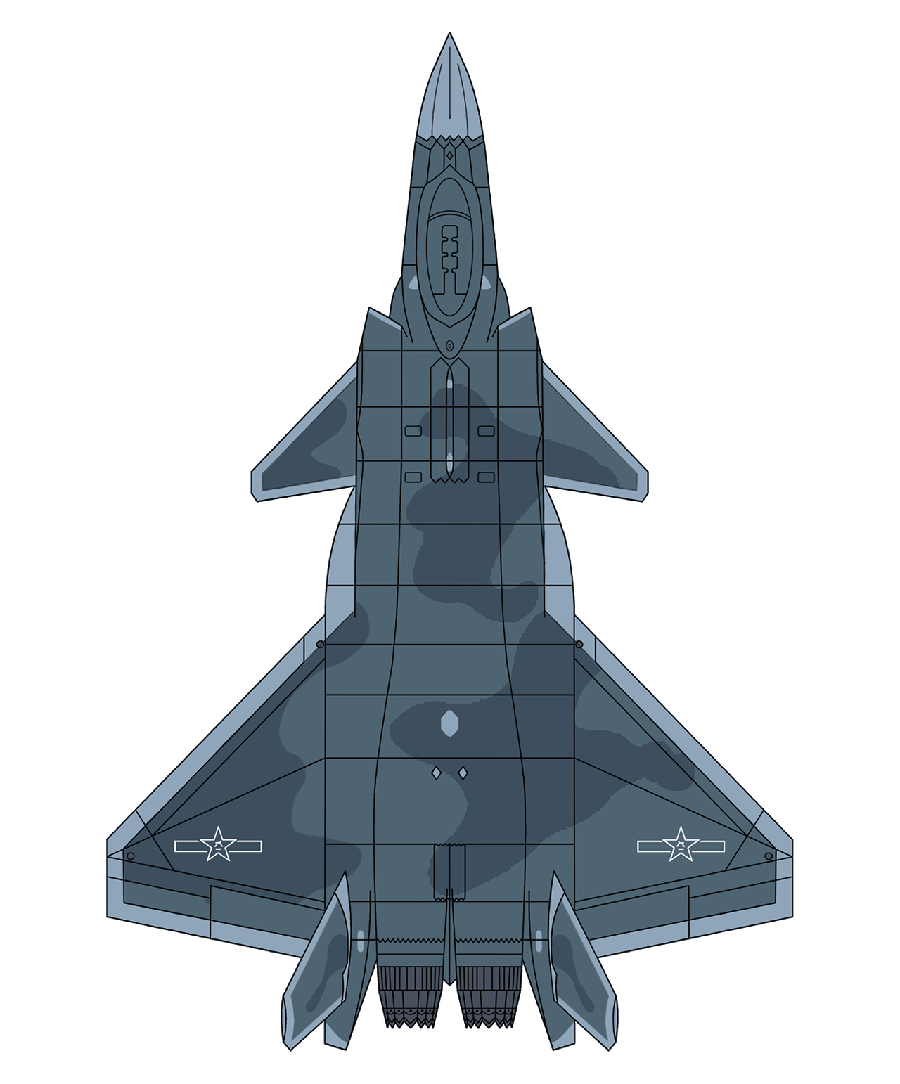 歼二零涂装冰箱贴