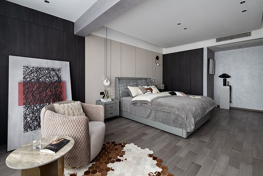 重庆世茂珺悦府大平层装修,150平现代轻奢风完工实景