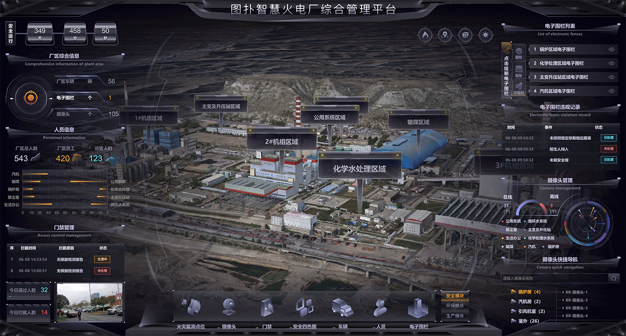 航拍倾斜摄影 Web 3D GIS 数字孪生智慧火电厂