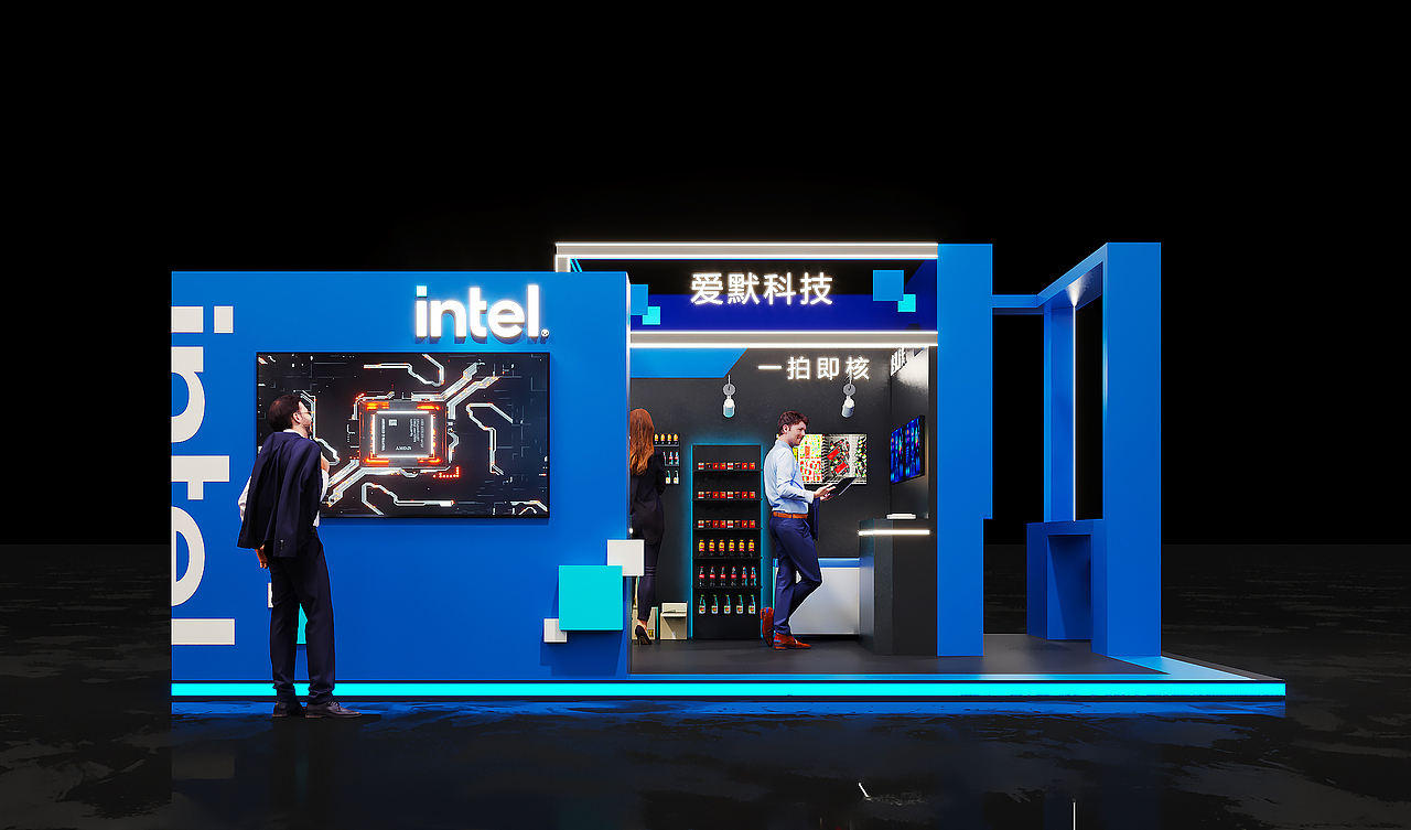 因特尔展台（图ZMzEwODI2NzA4） - 展陈设计 - 站酷设计师AK压QIANG杨吉光原创素材 - 站酷ZCOOL