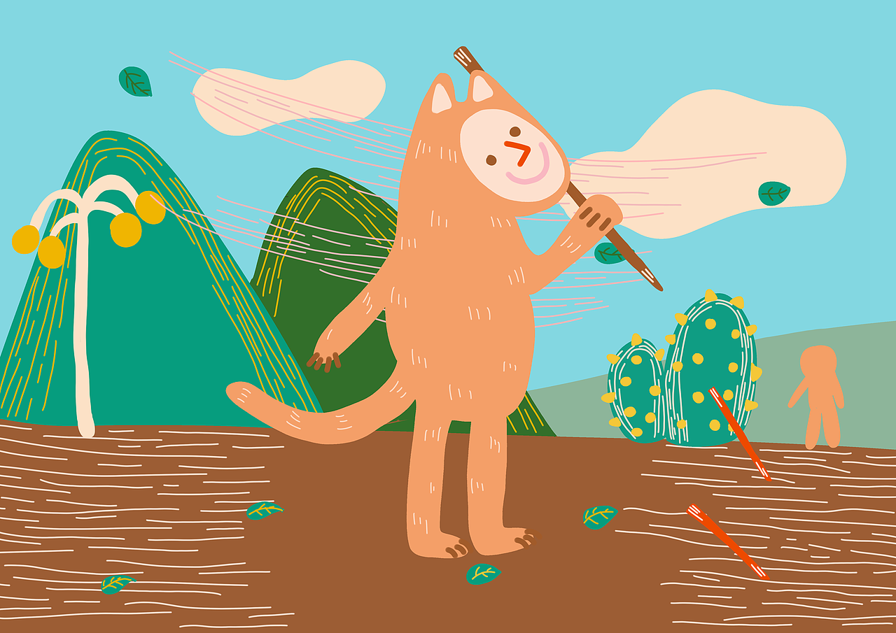 《山海经》“萌化”异兽插画与海报