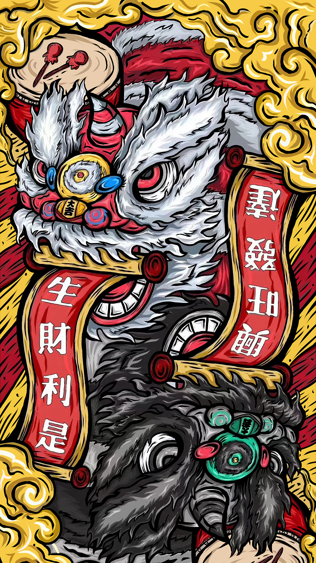 国潮风插画（图ZMzYxNDMzMjEy） - 新锐潮流插画 - 站酷设计师神奇的米粒原创素材 - 站酷ZCOOL