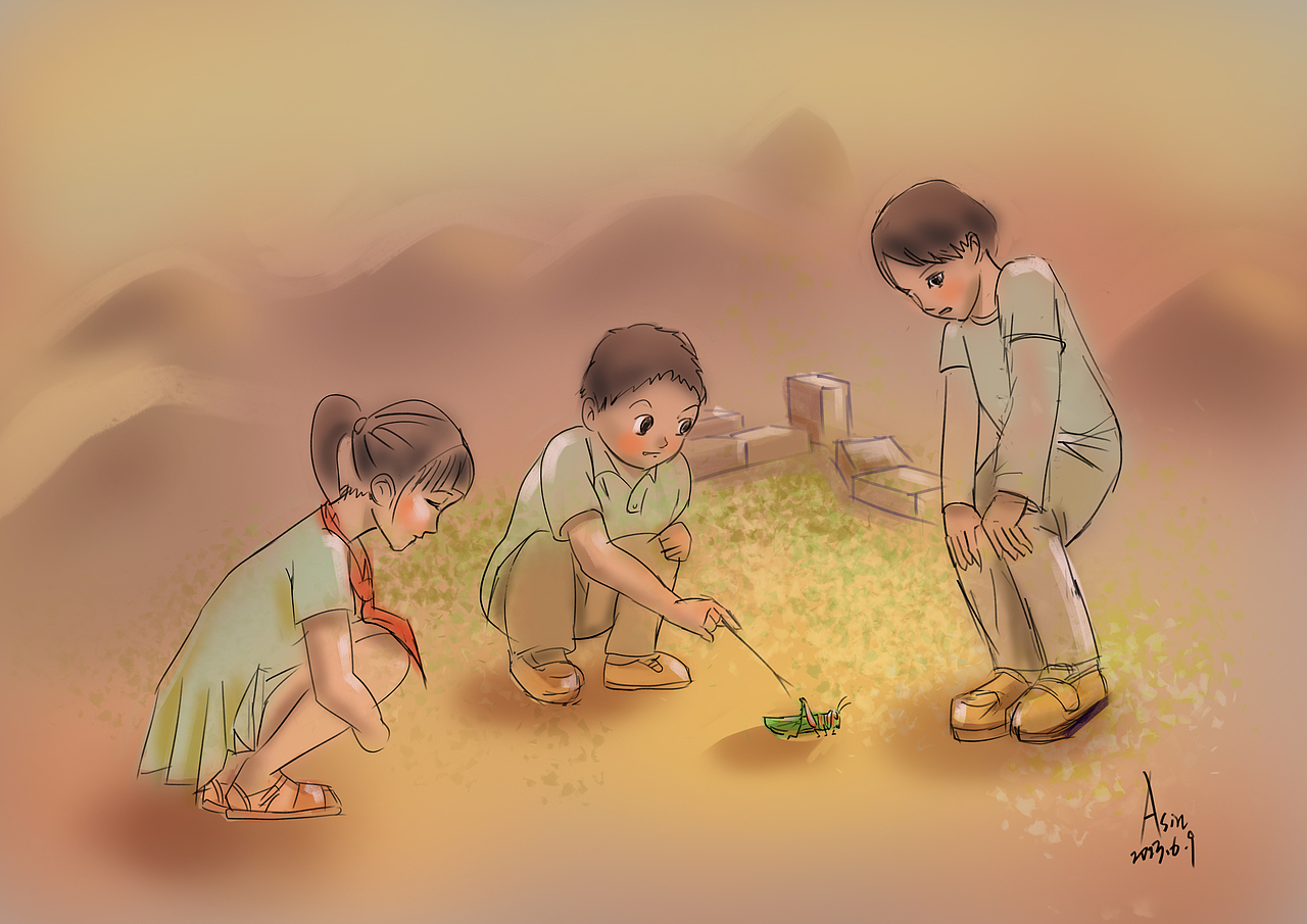 金色的童年（圖ZMzQyNTg1NjMy） - 兒童插畫 - 站酷設計師Z88051049原創(chuàng)素材 - 站酷ZCOOL