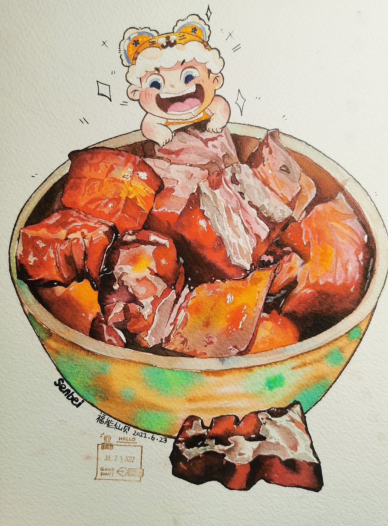 手绘美食 no.3红烧肉